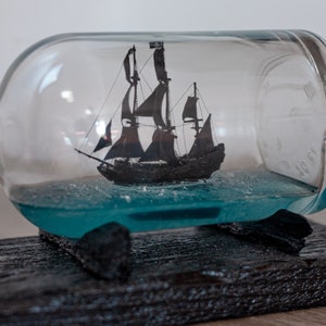 Black Pearl Ship model - Black Pearl Ship in a bottle - Black Pearl model -