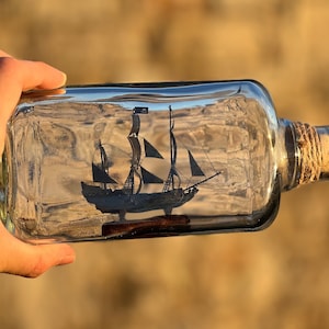 Black Pearl Ship model - Black Pearl Ship in a bottle - Black Pearl model -