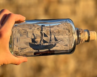 Black Pearl Ship model - Black Pearl Ship in a bottle - Black Pearl model -