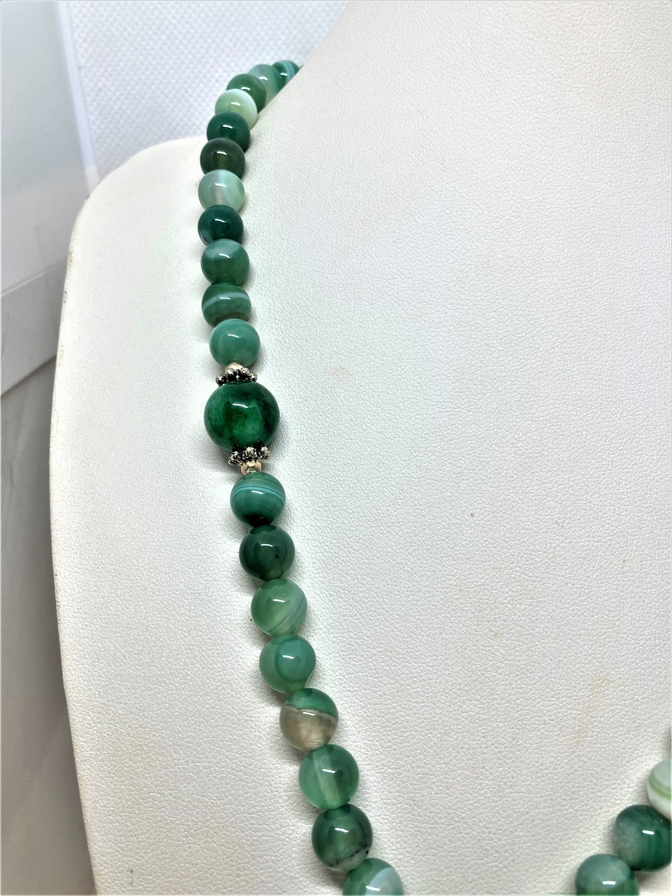 7mm Moss Agate Necklace, Moss Agate Pendant, Faceted Moss Agate, Unique  Gemstone Jewelry, Nature Inspired, Round, Green Agate Necklace