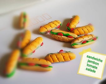 Sandwich tomato ham salad 2.2 cm