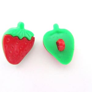 The lot of two buttons trains strawbery