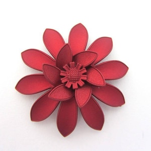 Flower, red flower, connector flower, large flower,jewelry making, flower necklace,acrylic beads,flower beads