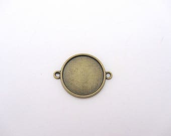 Un support cabochon bronze, pendentif, pour cabochon 14mm