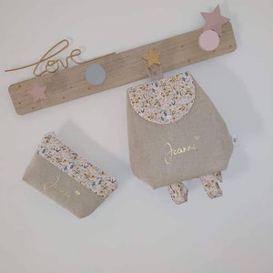 Sac à dos enfant personnalisable et trousse assortie