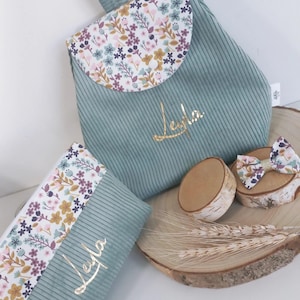 Sac à dos enfant personnalisable en velours côtelé .