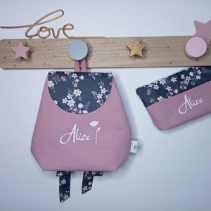 Sac à dos enfant personnalisable et trousse assortie