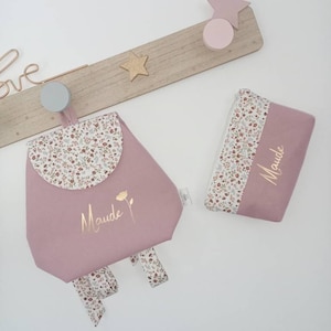 Sac à dos enfant personnalisable et trousse assortie
