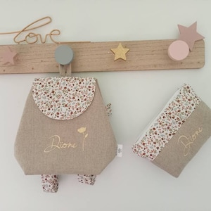 Sac à dos enfant personnalisable et trousse assortie
