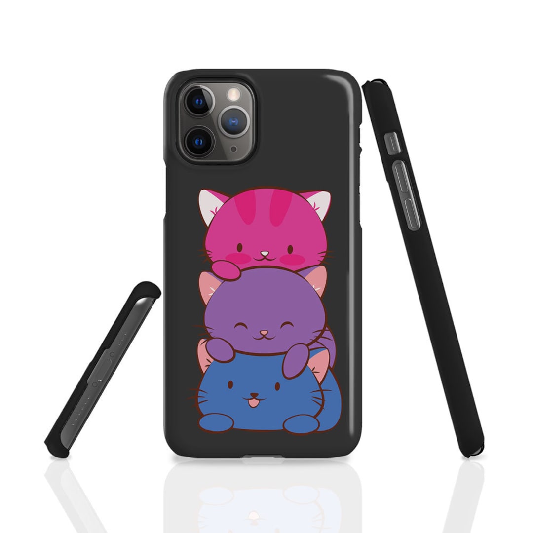 Bisexual Pride Kawaii Cat Phone Case Iphone 12 Pro Max Etsy Bisexual Pride Kawaii Cat Phone Case Iphone 12 Pro Max Etsy