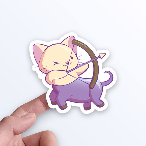 Kawaii Cat Zodiac Sagittarius Sticker, Cute Centaur Archer Neko Anime  Sticker Sheet Vinyl Decal for Car, Laptop, Aesthetic Astrology Art - Etsy