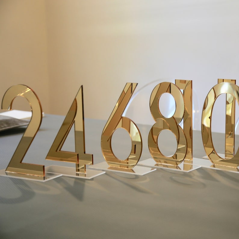 Stunning Custom Acrylic Table Numbers Etsy