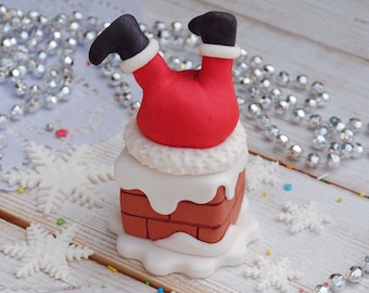 Décoration de gâteau de Noël Père Noël, décoration de Noël, décoration de gâteau personnalisée, décoration de gâteau de Noël, cadeau de Noël