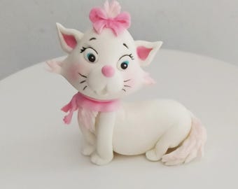 Marie cat Birthday cat cake topper Cartoon cat cake figure cake topper for girl Kitten topper Animal topper cat  figurine