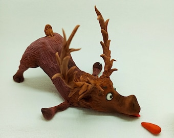 Deer Cake Topper Fondant Cake Decoration Sven Party Animal