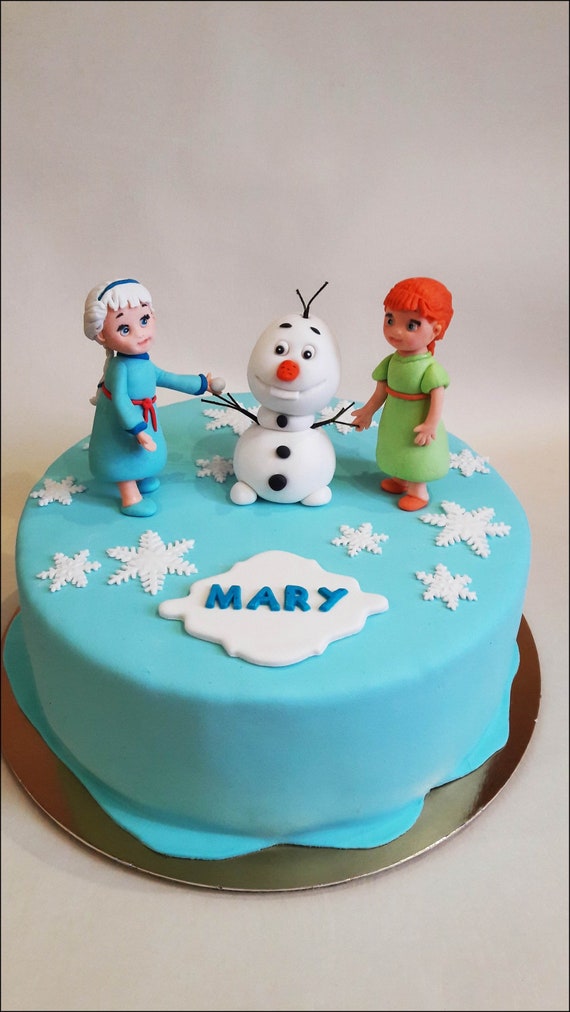 Olaf Gefroren Essbare Kuchen Topper Elsa Anna Zucker Fondant Etsy