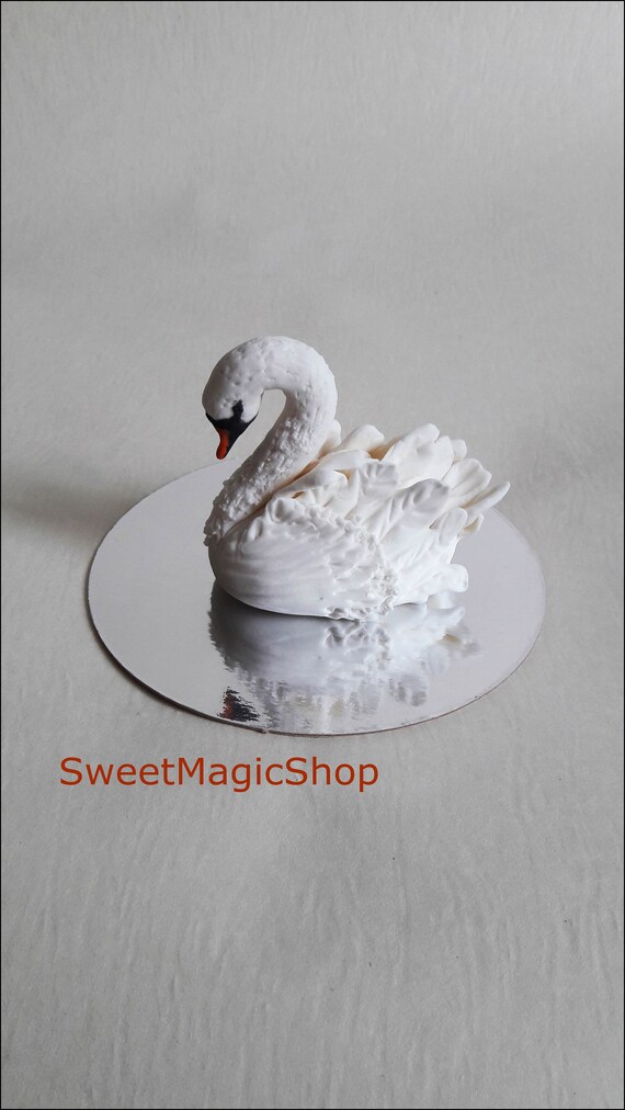 Gateau Topper Mariage Cygnes Sucre Pastetopper Cygnes Faits A Etsy