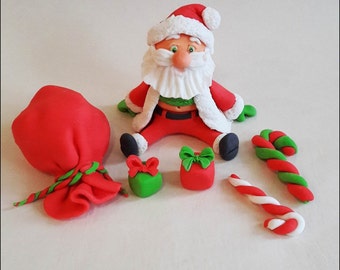 Décoration de gâteau du père Noël, décoration de Noël, décoration de Noël du père Noël, cadeau de Noël du père Noël