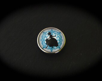 Cabochon in fancy pressure 18mm for jewelry - fairy tale: Cinderella