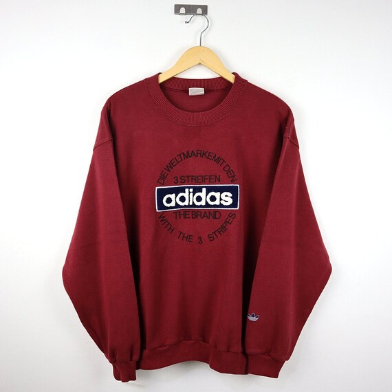 Adidas Vintage 80s 90s Adidas Sweater Sweatshirt Hip Hop Run Etsy