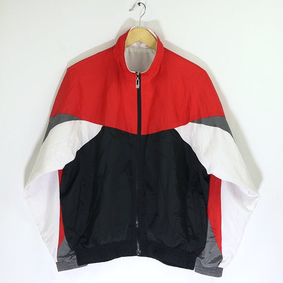 black and red jordan windbreaker