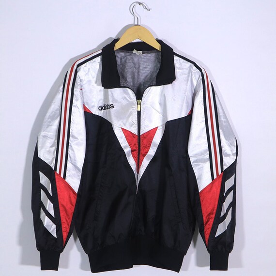 adidas vintage windbreaker jacket red