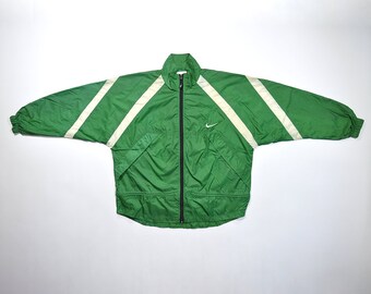 Vintage 90s NIKE Windbreaker Jacket / Retro NIKE Streetwear Old school Tracker / Color Block Nike Size Medium Training Running Shell Jacket