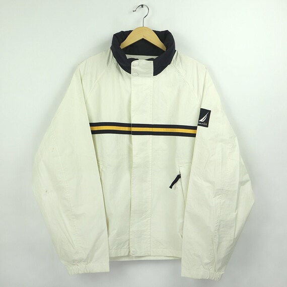 Vintage 90s NAUTICA NS-83 White Colorway Windbreak