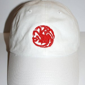 Fire and Blood White Dad Hat