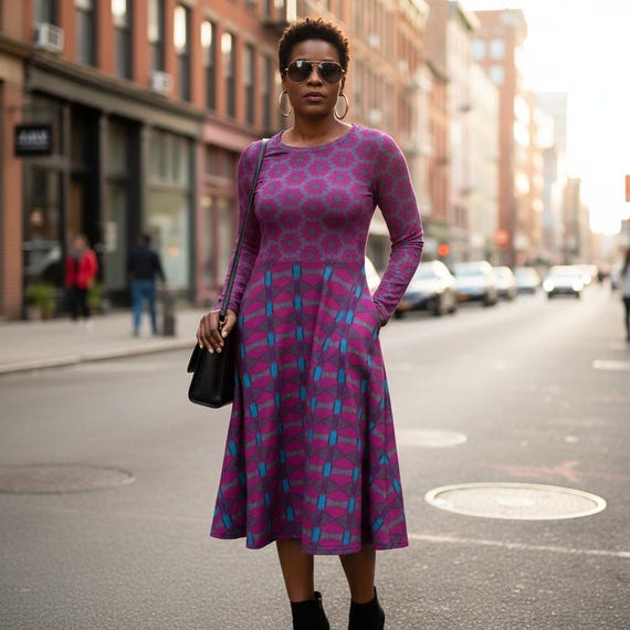 magenta midi dress with sleeves Magenta Wallis Occasion Button Flare Sleeve Midi Dress