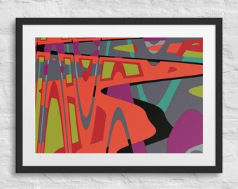 Design Jazz – Abstract Geometric Wall Art Print