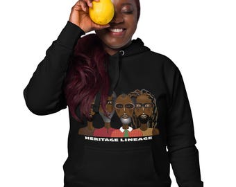 Heritage Lineage Hoodie | Afrocentric Heritage Sweatshirt – Cultural Pride, Empowering Black Men