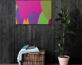 Shapes – Modern Abstract Canvas Print, Geometric Landscape Wall Art, Colorful Contemporary Decor