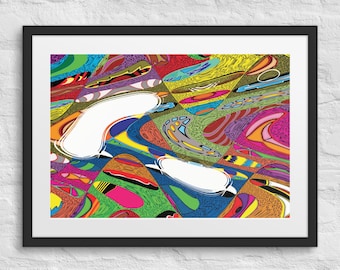 Giggle – Vibrant Abstract Art Print