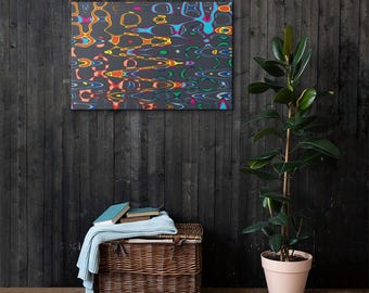 Nob Hill -2 - Modern Abstract Canvas Print, Geometric Landscape Wall Art, Contemporary Decor