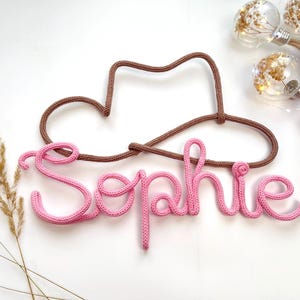Decoración de sombrero de vaquero para niños - Decoración de pared de alambre de algodón del salvaje oeste - Regalo del oeste para vaquera campestre - Cumpleaños personalizado para bebé niño