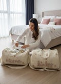 Matching Mama & Baby Name Bag - Newborn Hospital Organiser -Weekend 2x Bag Set -Pregnancy Maternity Birth Duffle Pair - Mother’s Day Gift product logo