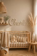 Personalized Nursery Name Sign, Scandinavian Baby Room Decor, Custom Wall Name, Neutral Nursery Decor, Baby Girl Gift, Modern Kids Room Sign product logo