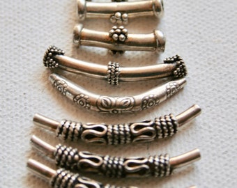 Pendants - Sterling Silver (Hill Tribe) Curves 18-33mm - 8 pieces