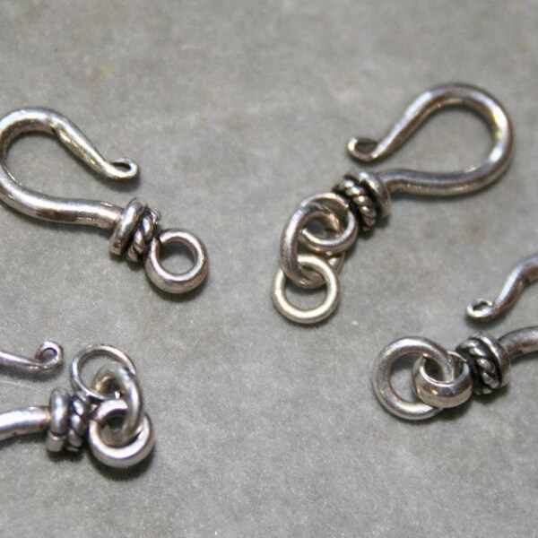 Sterling Silver - Clasps - Assorted Hooks 17-25mm - 9 pieces (SH02)-Price Reduction