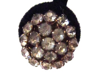 Circa 1930 Rhinestone Cluster Screw Back Earrings