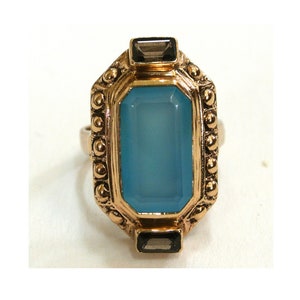 Blue Stone Gold-Filled Ring