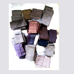 Mixed Lot of Wool Strips for Rug Hooking/Applique