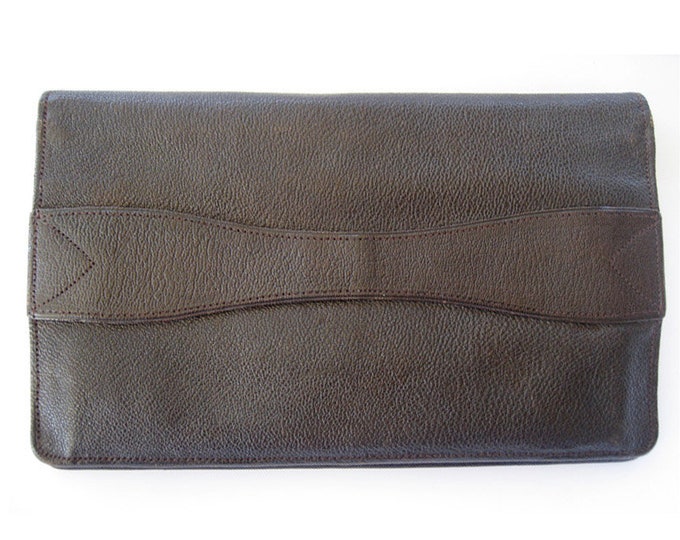 Circa 1940s Finnigans of London English Brown Leather Envelope-style ...