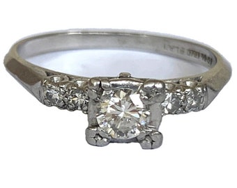 Circa 1930s Diamond and Platinum Ring