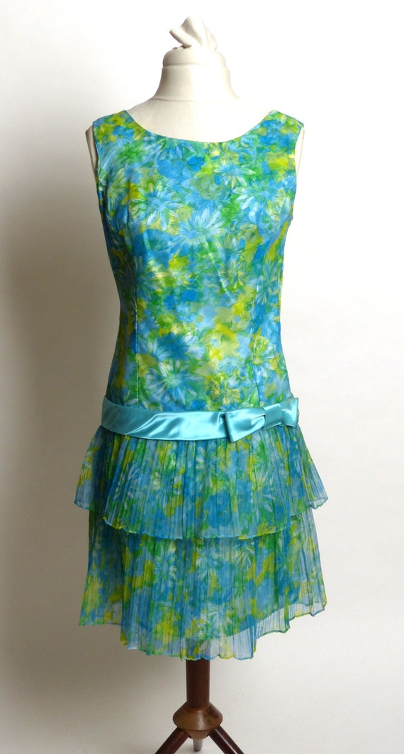 Circa 1980s Custom-Made Floral Mini-Dress - image 5