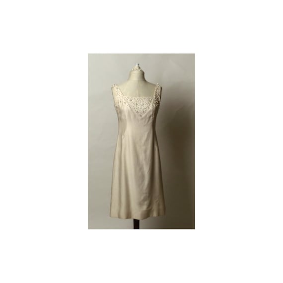 Circa 1960s Beaded Cream Dress