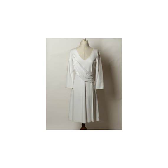 Giorgio Armani, Circa 1990s Giorgio Armani Cream Long Sleeve Dress