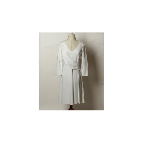 Circa 1990s Giorgio Armani Cream Long Sleeve Dress - image 1