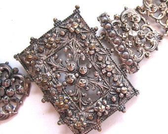 Victorian Cut Steel Silver Belt